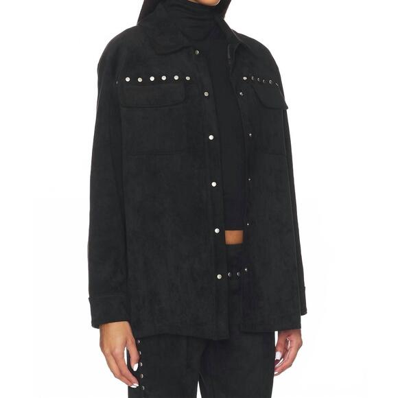 NEW AMANDA UPRICHARD nirvana button front jacket in black - Picture 4 of 5